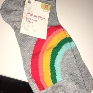 Socks with rainbow print